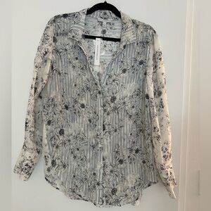 NWT - Chelsea and Walker silk floral blouse top size 4